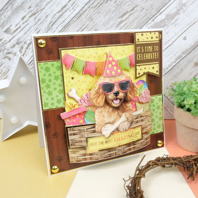 Pop-Up Stepper Card - Pawtry Time!