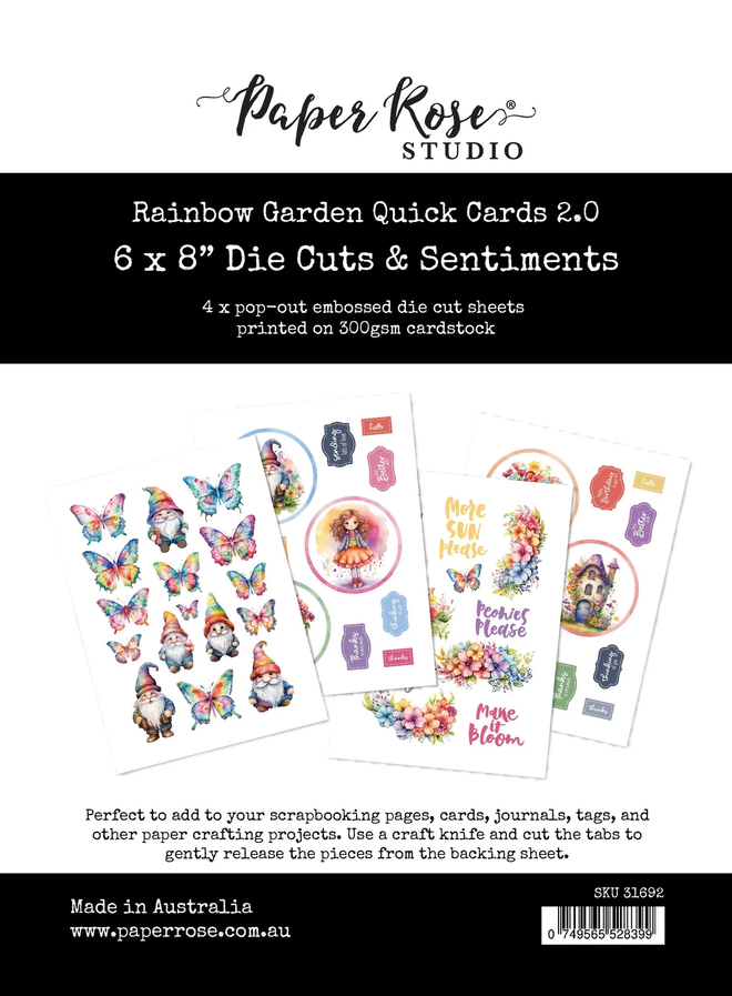 Rainbow Garden 2.0 6x8" Die Cuts & Sentiments 31692