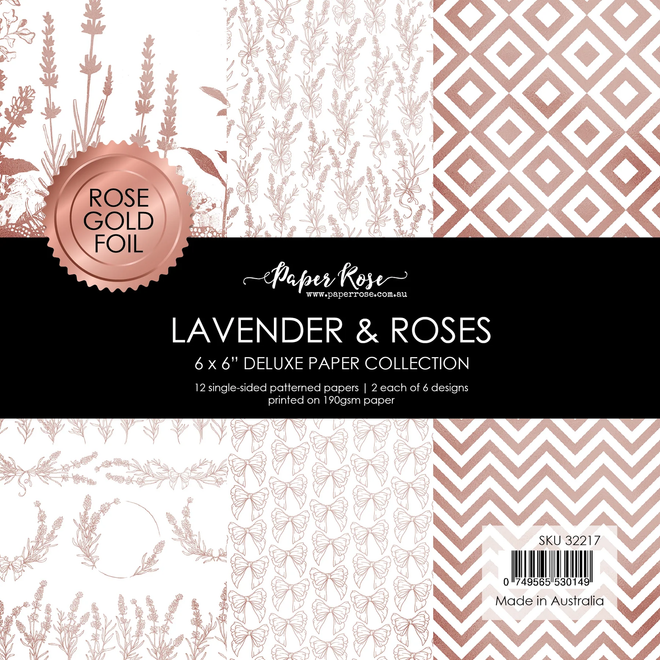Lavender & Roses - Rose Gold Foil 6x6 Paper Collection 32217