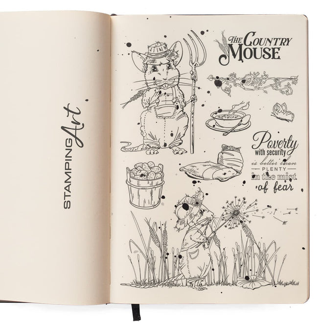 Ciao Bella Clear Stamp Set 6"x8" The Country Mouse