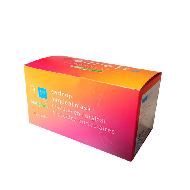 Aurelia ASTM Level 1 Disposable Surgical Face Masks (blue)