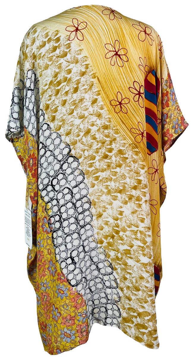 PRC7301 Avatar Pure Silk Midi Length Kaftan
