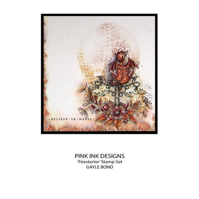 Pink Ink Designs Firestarter 6 in x 8 in Clear Stamp Set