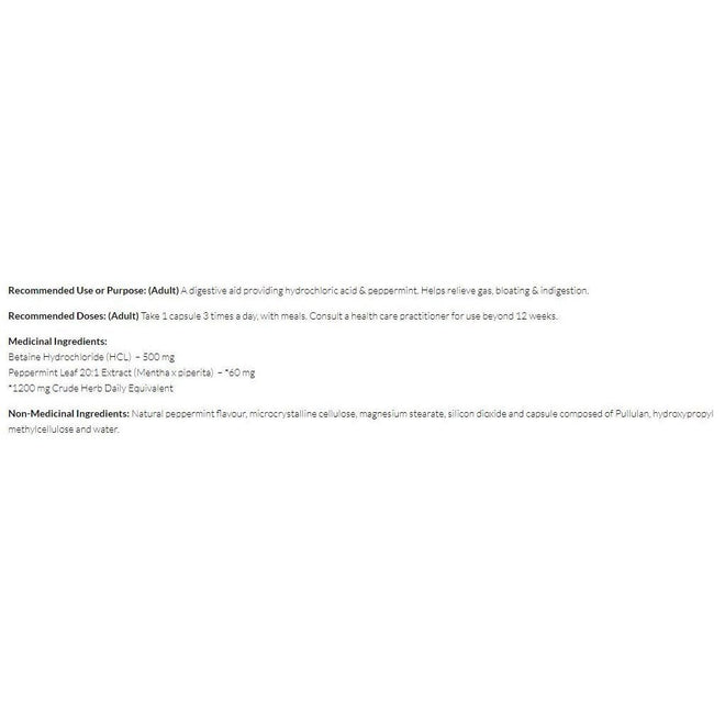 Prairie Naturals BETAINE HCL 500mg (Prevents Heartburn), 120 VCaps