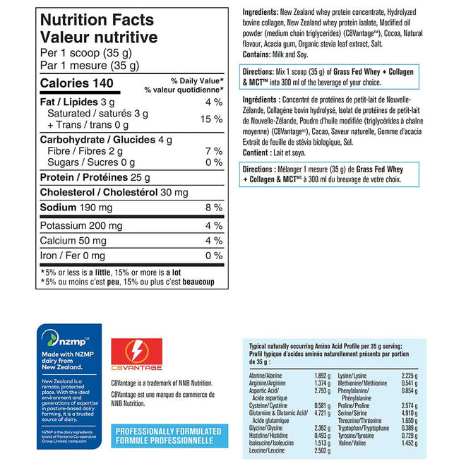 Progressive GRASS FED WHEY + COLLAGEN & MCT, 700g
