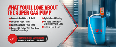 55 Gallon Drum Barrel Pump - Auto-Stop Sensor, 3.2 GPM, 4.25 Ft Hose