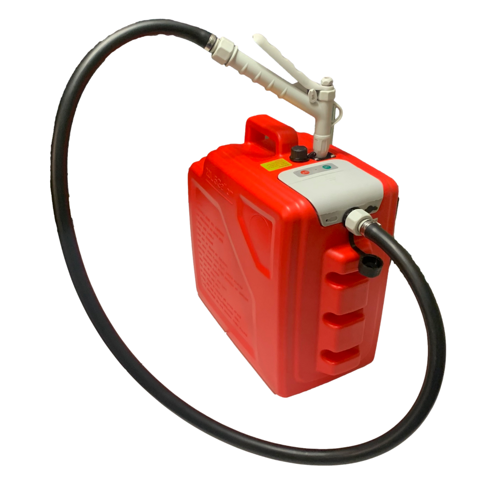 *New* PumpMatic Fast Flow Gas Can System - Heavy Duty Rubber Hose, LED Display, Multi-Power Options for Cars, Boats & Equipment