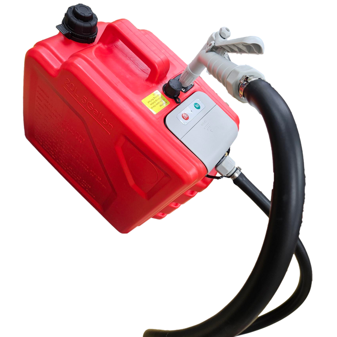 *New* PumpMatic Portable Fuel Station – Heavy Duty Rubber Hose, Multi-Power Refueling System