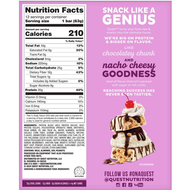 SINGLE Quest OVERLOAD PROTEIN BAR, 58g