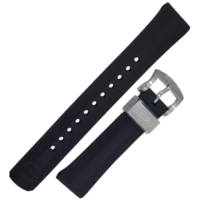 SEIKO Rubber Strap Black OEM 20 mm | R03E011J0