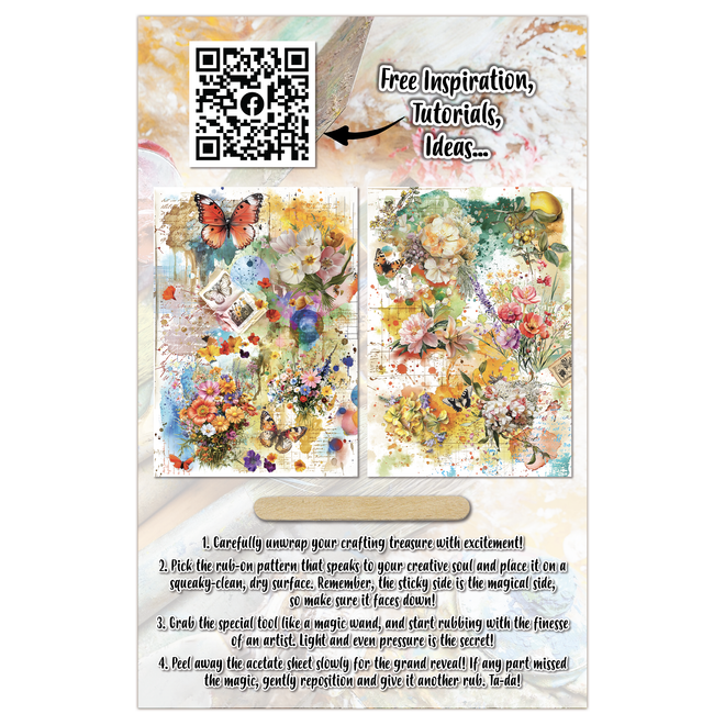 AALL and Create - A5 Rub-Ons - Citrus Kissed Meadows