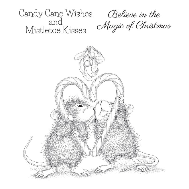 Mistletoe Kiss Cling Rubber Stamp Set from the House-Mouse Holiday Collection