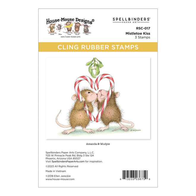 Mistletoe Kiss Cling Rubber Stamp Set from the House-Mouse Holiday Collection