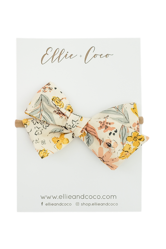 Retro Floral Oversize Bow