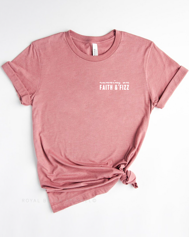 Running On Faith & Fizz Left Chest Graphic T-Shirt