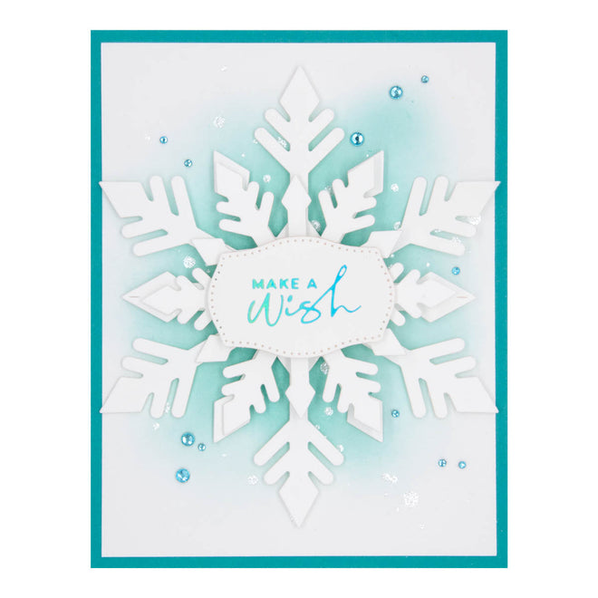 Pierced Mini Labels Etched Dies from the Bibi's Snowflakes Collection by Bibi Cameron