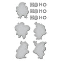 Silly Santas Etched Dies by Simon Hurley