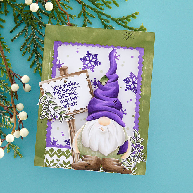 Gnome Hugs Etched Dies from the Holiday Hugs Collection by Stampendous