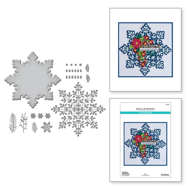 Snowflake Card Creator Etched Dies from the Bibi's Snowflakes Collection by Bibi Cameron