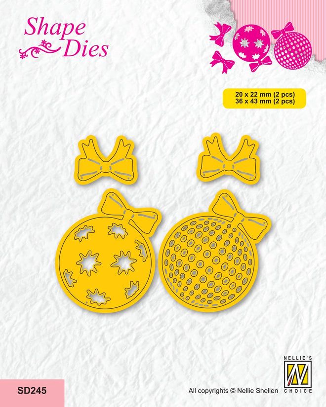 Nellie's Choice Shape Die - Christmas - Christmas Balls