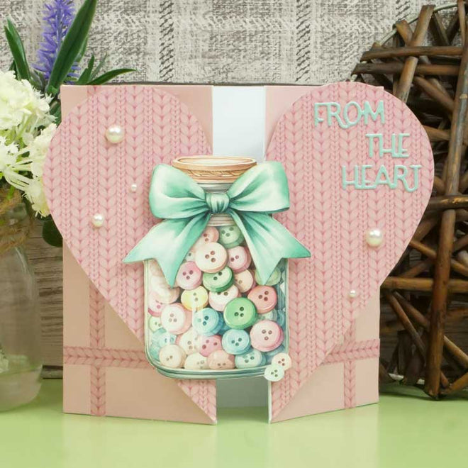 Luxury Shaped Card Blanks & Envelopes - Heart Gatefold