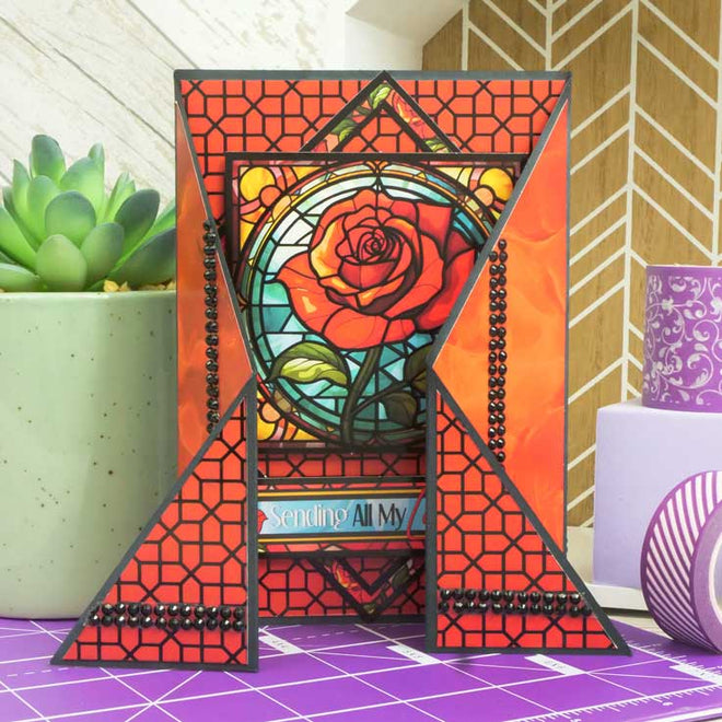 Luxury Shaped Card Blanks & Envelopes - Zig-Zag Gatefold