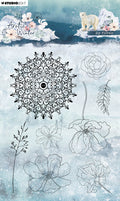 SL Clear Stamp Icy Florals Artic Winter 99x139x3mm 8 PC nr.583