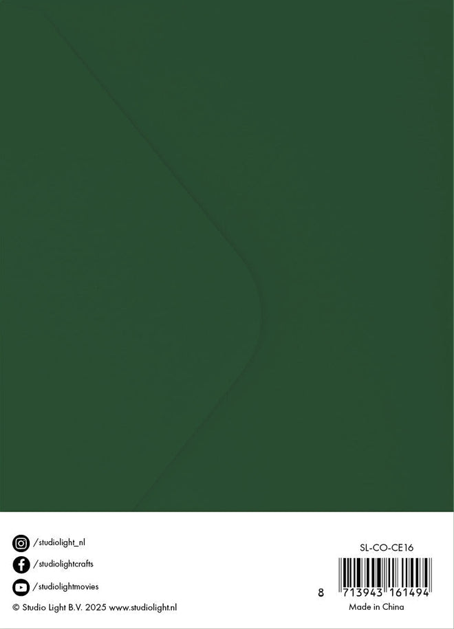 SL Cards & Envelopes Christmas Green Consumables 20 Pieces