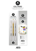 SL Gel Pens White, Gold and Silver 0.6mm Essentials 8x154x9mm 3 Pieces