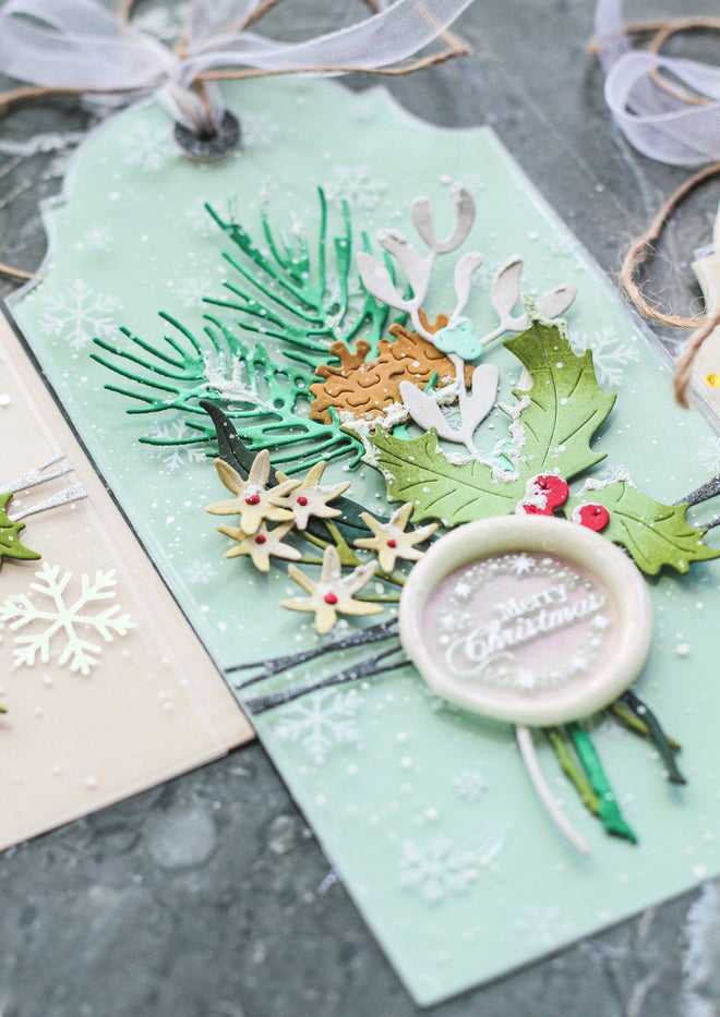 SL Acetate Sheet Snowflakes Gold Essentials 6 Sheets