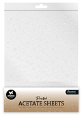 SL Acetate Sheet Snowflakes White Essentials 6 Sheets