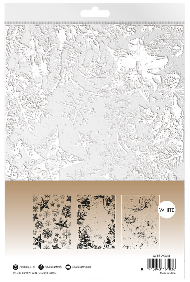 SL Acetate Sheets Snow, Fairies & Stars Essentials 6 Sheets