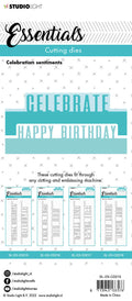 SL Cutting Die Celebration Sentiments Essentials 58x152x1mm 4 PC nr.215