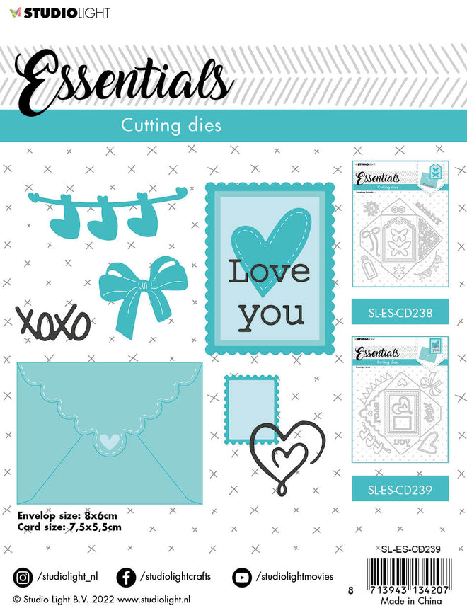 SL Cutting Die Envelope Love Essentials 140x140x1mm 14 PC nr.239