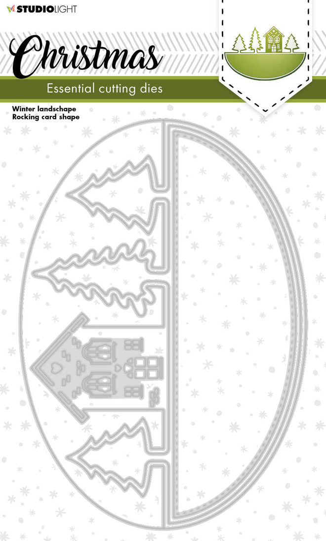 SL Cutting Dies Christmas Rocking Card Shape Essentials 202x142x1mm 3 PC nr.256