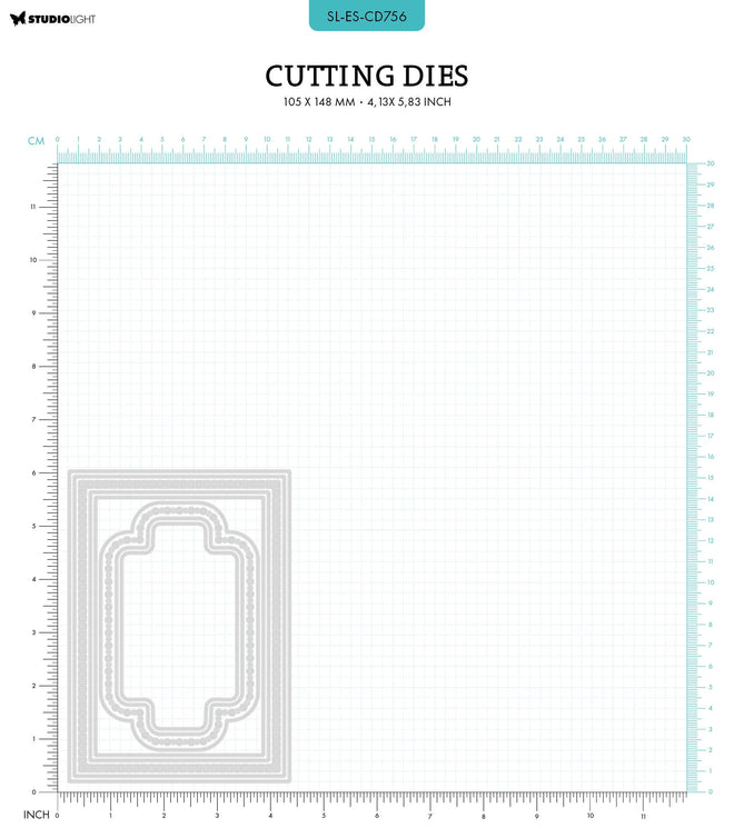 SL Cutting Dies Card Shape Frame Essentials 105x148x1mm 9 PC nr.756