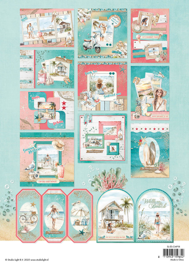 SL Card Making Pad Summer Celebration Essentials 14 Sheets