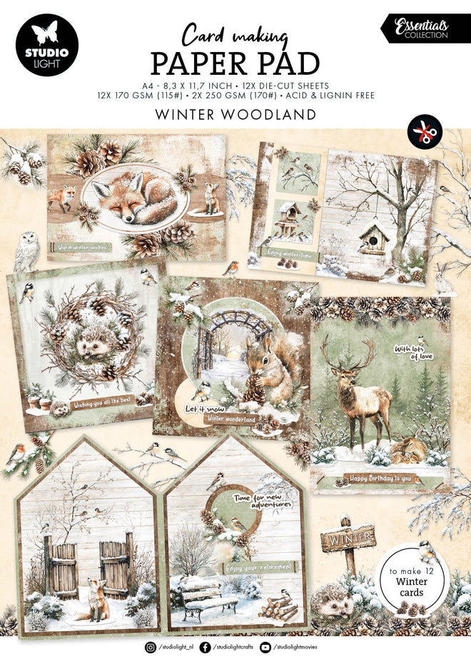 SL Card Making Pad Winter Woodland Essentials