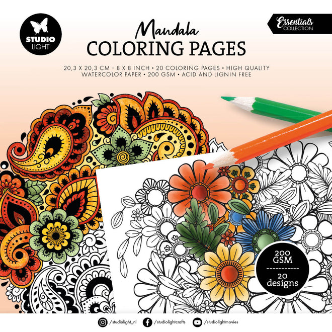 SL Coloring Pages Mandala Essentials 20 Sheets
