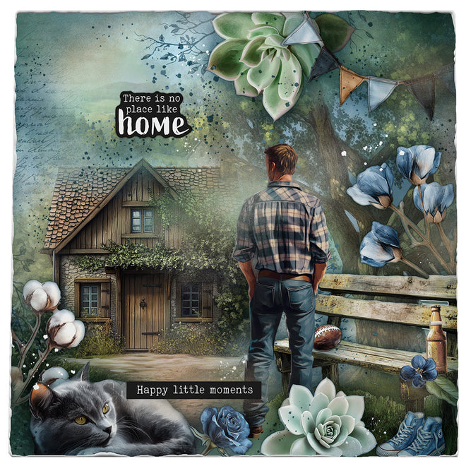 SL Collage Paper Pad Denim Weekends Essentials 203x203x5mm 24 Sheets