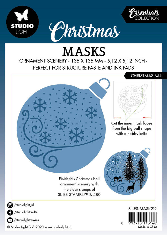 SL Mask Christmas Ball Essentials 135x135x1mm 1 PC nr.212