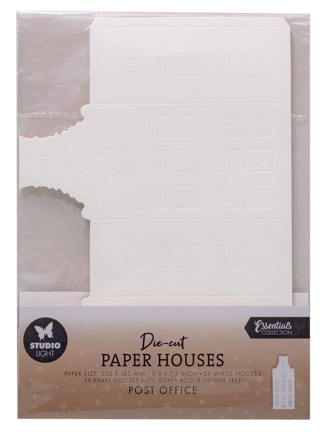 SL Die-Cut Paper Houses Post Office Essentials 10 Sheets