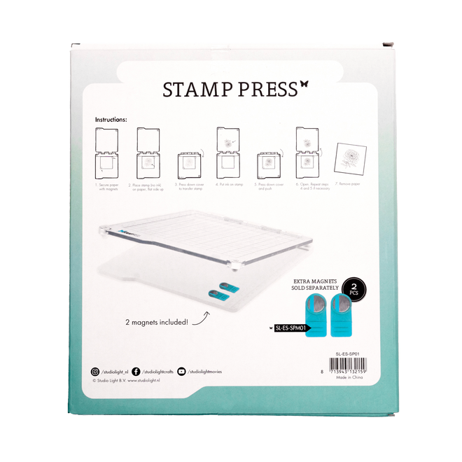SL Stamp Press Incl. 2 Magnets Essential Tools 160x160x20mm 3 PCS nr.01