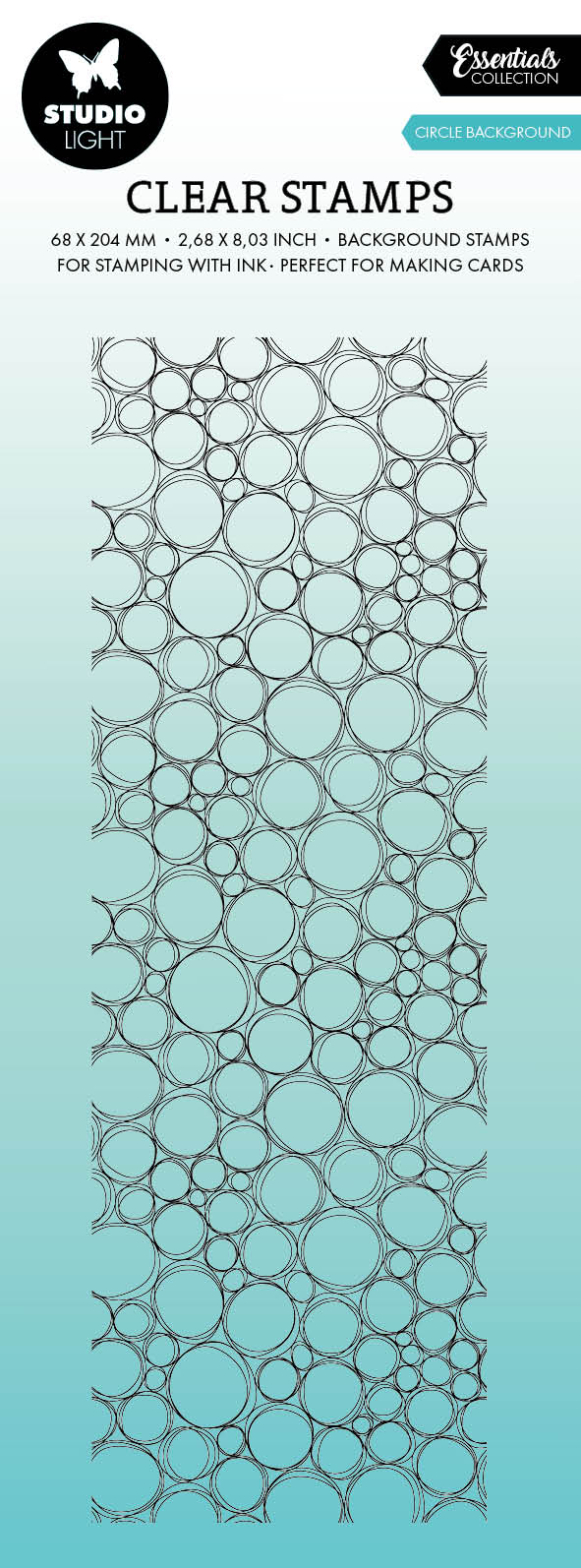 SL Clear Stamp Circle Background Essentials 68x204x3mm 1 PC nr.552