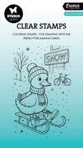 SL Clear Stamp Duck On A Sleigh Essentials 74x105x1mm 1 Pieces