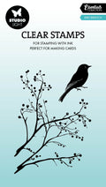 SL Clear Stamp Bird Branch Essentials 62x88x3mm 2 Pieces