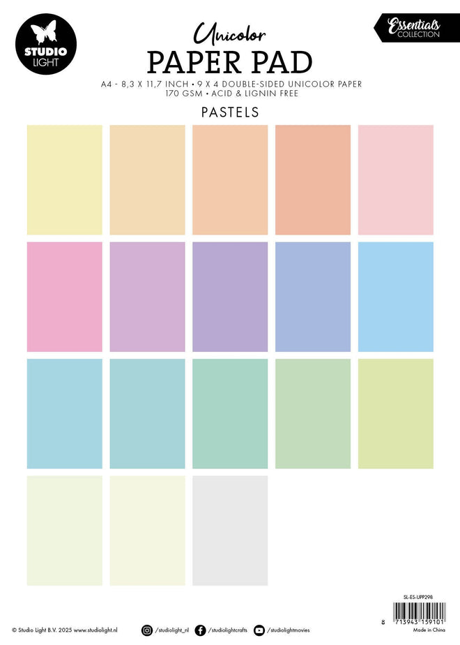 SL Unicolor Paper Pad Pastels Tones Essentials 36 SH