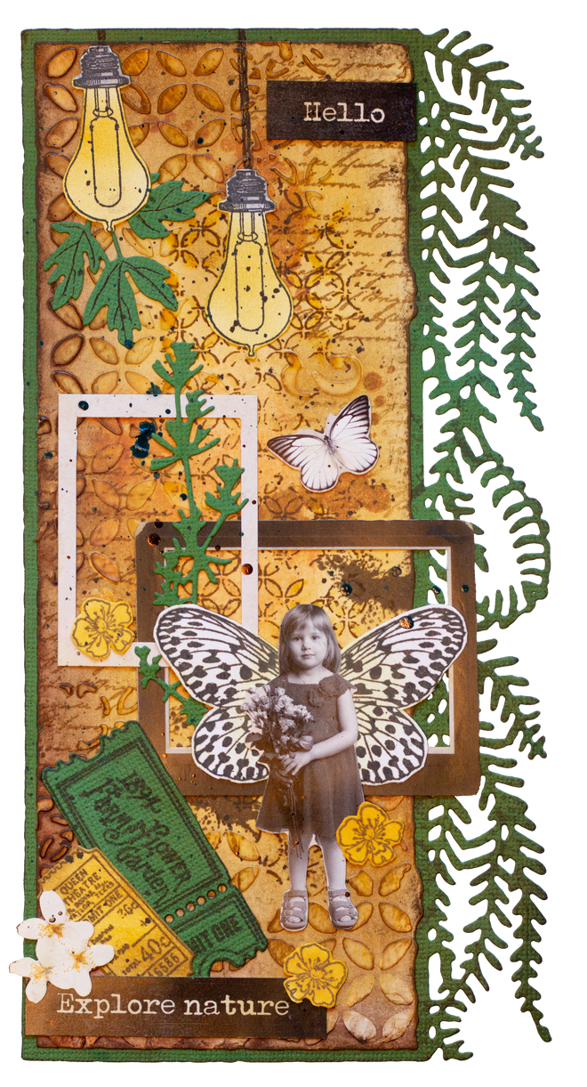 SL Clear Stamp Botanical Elements Grunge Collection 8 PC