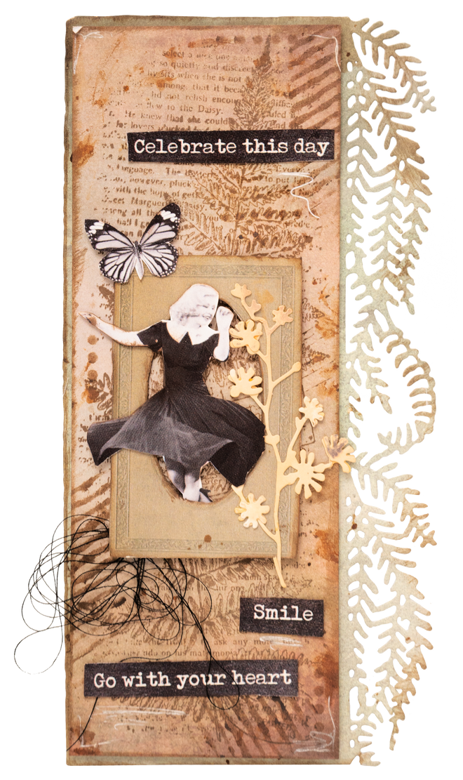 SL Clear Stamp Fern Background Grunge Collection 1 PC