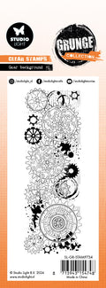 SL Clear Stamp Gear Background Grunge Collection 1 PC